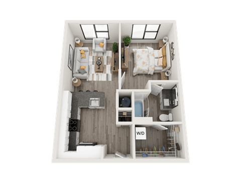 A2 Floor Plan at Link Apartments® Montford, North Carolina